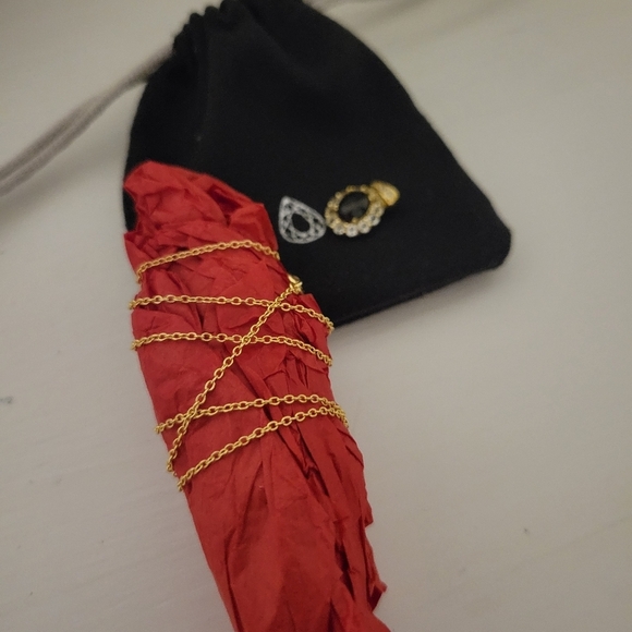 Black Opal Cetus Pendant Necklace with 18k Gold Plated Chain - Picture 6 of 6